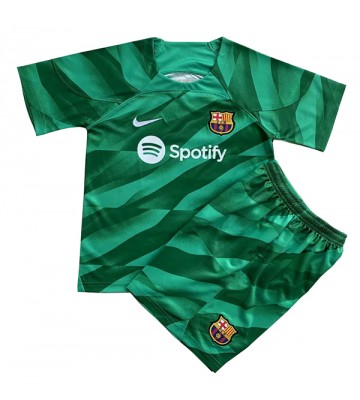 Barcelona Målmand Replika Babytøj Hjemmebanesæt Børn 2023-24 Kortærmet (+ Korte bukser)